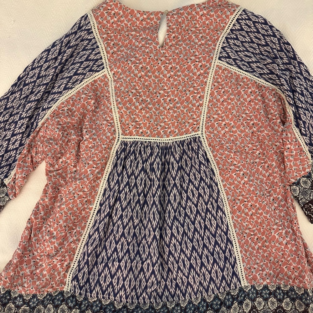 John Mark - Boho Pattern Mix top Size XL - Picture 5 of 6